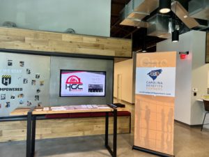 Picture of tabling display for CBP Board Meeting